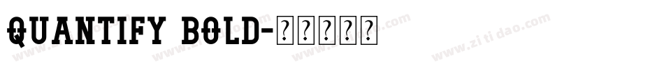 Quantify Bold字体转换